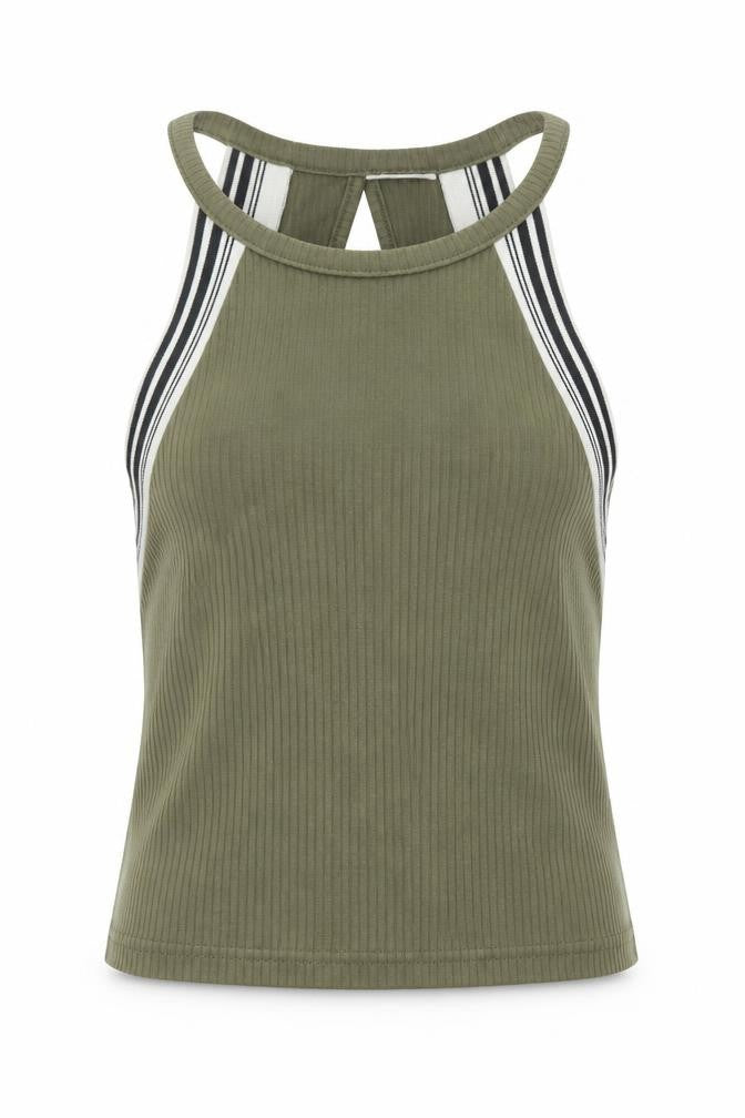 Noisy may Womens Green Polyester Cropped T-Shirt Size 10 Halter
