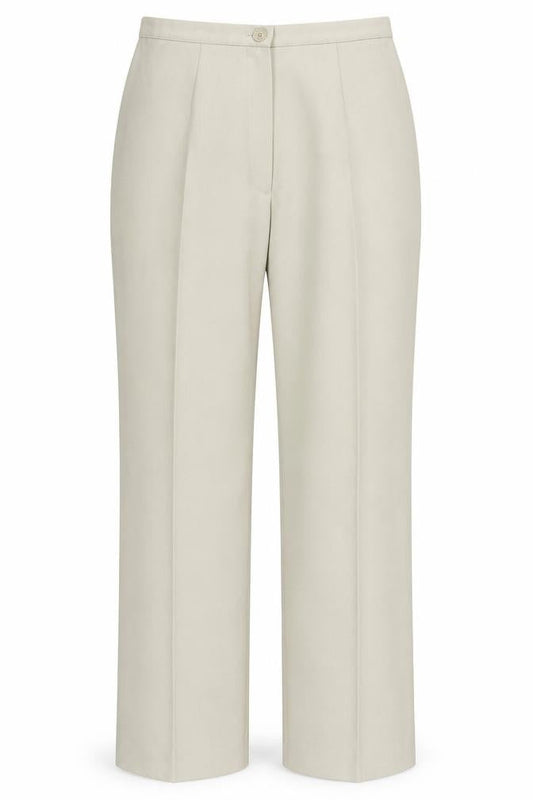 Agenda Womens Beige Polyester Trousers Size 12 L30 in Regular Button