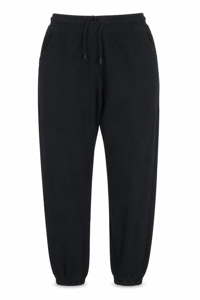 Dunnes Womens Black Cotton Sweatpants Trousers Size S L25 in Regular Drawstring