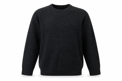 Easy Mens Grey Round Neck Cotton Pullover Jumper Size L