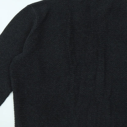 Easy Mens Grey Round Neck Cotton Pullover Jumper Size L