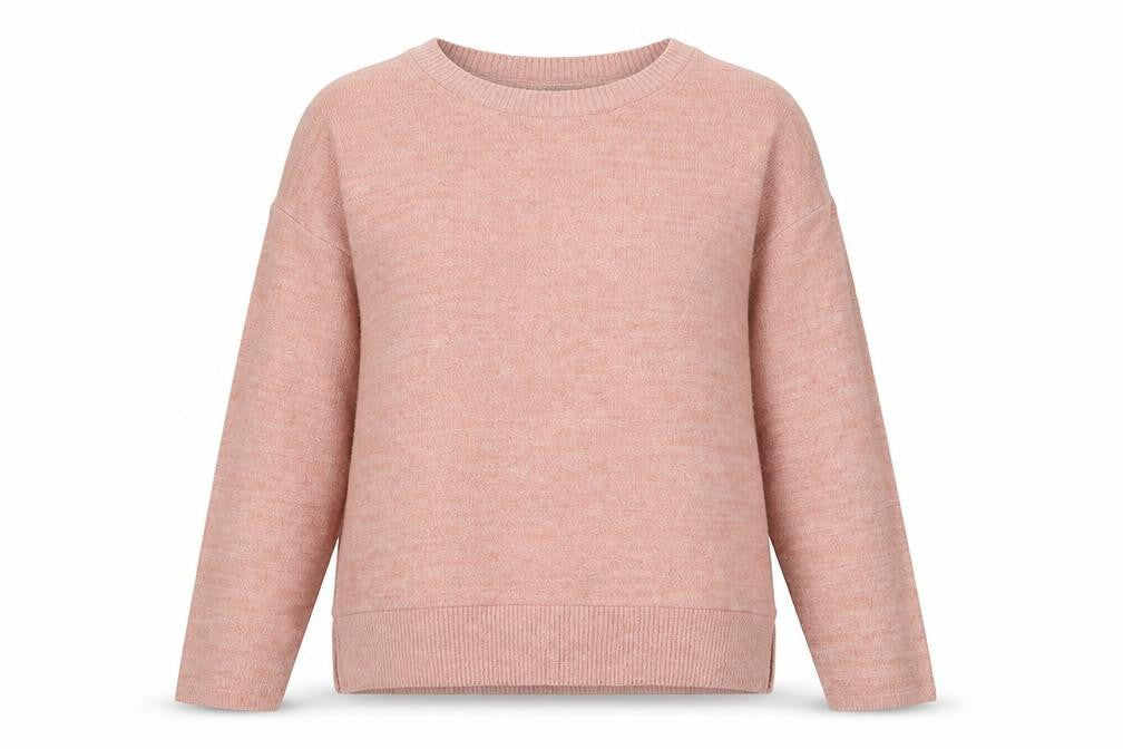 Stradivarius Womens Pink Round Neck Viscose Pullover Jumper Size S
