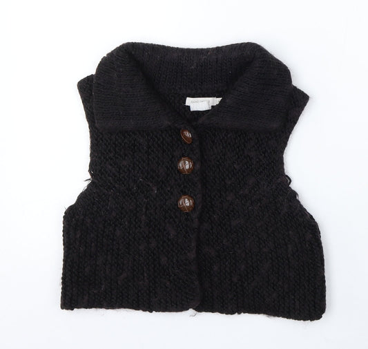Saint Tropez Clothing Womens Brown Collared Polyester Vest Jumper Size XS
