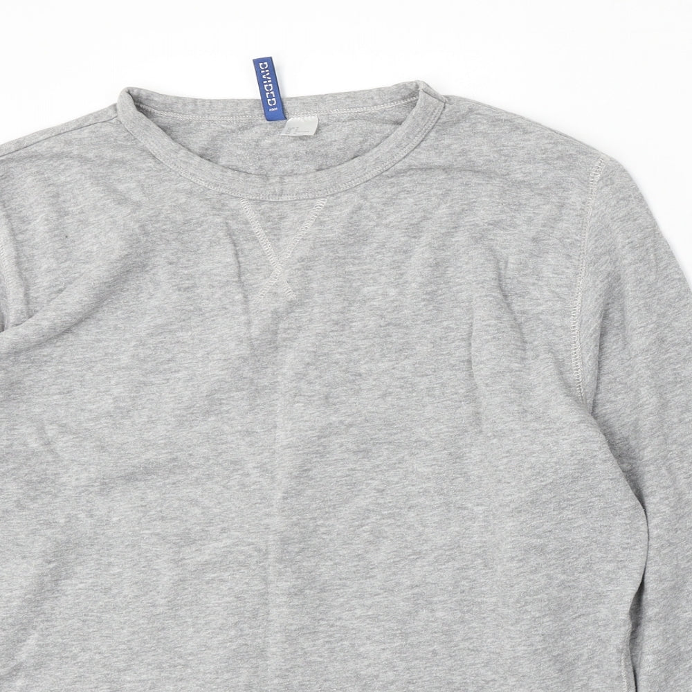 Divided by H&M Womens Grey Cotton Pullover Sweatshirt Size M