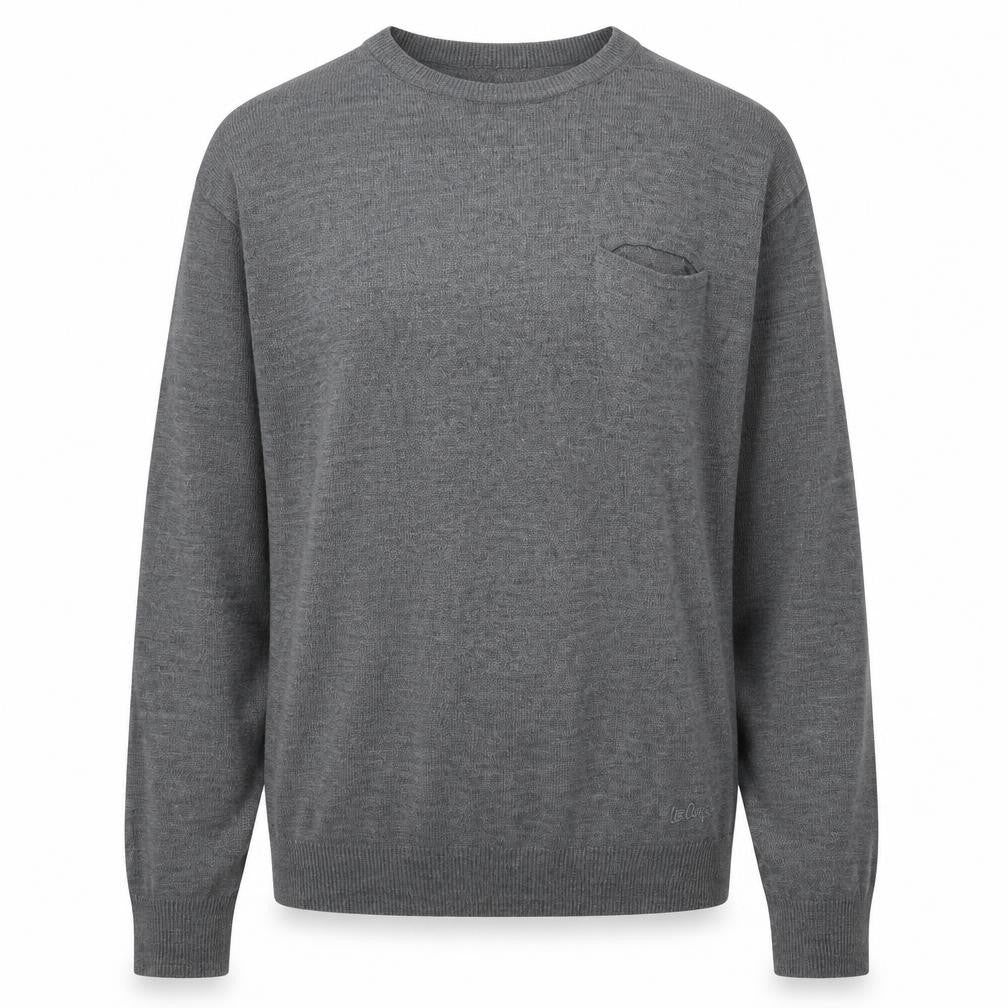 Lee Cooper Womens Grey Round Neck Acrylic Pullover Jumper Size L