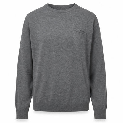 Lee Cooper Womens Grey Round Neck Acrylic Pullover Jumper Size L