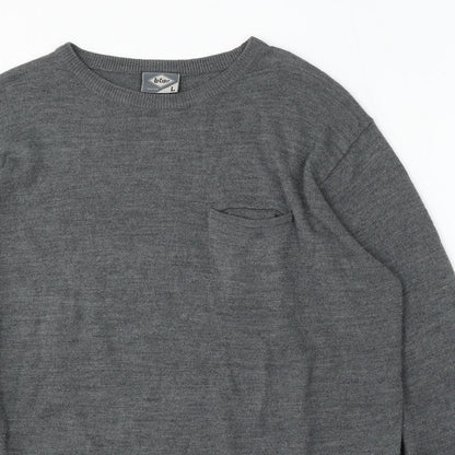 Lee Cooper Womens Grey Round Neck Acrylic Pullover Jumper Size L