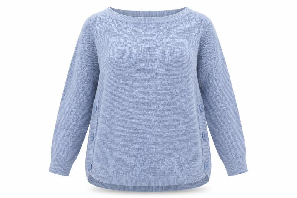 Capsule Womens Blue Scoop Neck Acrylic Pullover Jumper Size XL