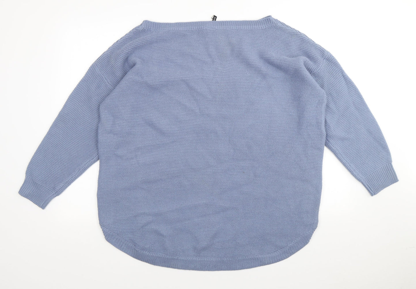 Capsule Womens Blue Scoop Neck Acrylic Pullover Jumper Size XL