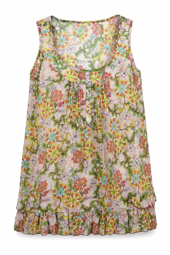 Wallis Womens Multicoloured Floral Polyester Basic Blouse Size S Scoop Neck