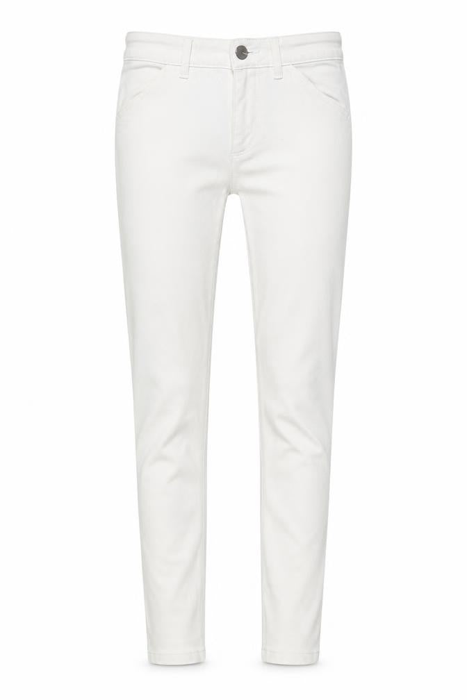 Oasis Womens White Cotton Skinny Jeans Size S L22 in Regular Button