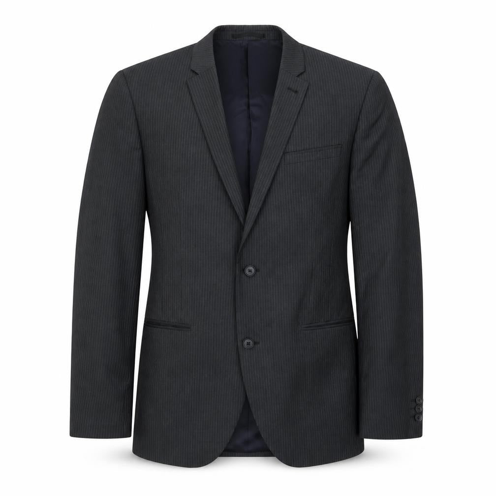 NEXT Mens Grey Striped Polyester Jacket Suit Jacket Size L