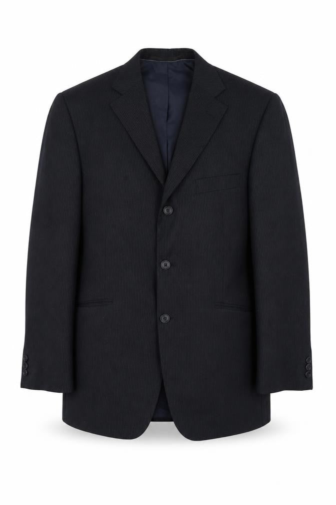 Marks & Spencer Mens Black Striped Polyester Jacket Suit Jacket Size M