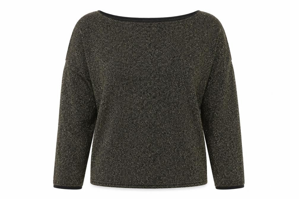 Boohoo Womens Black Boat Neck Polyester Pullover Jumper Size 10