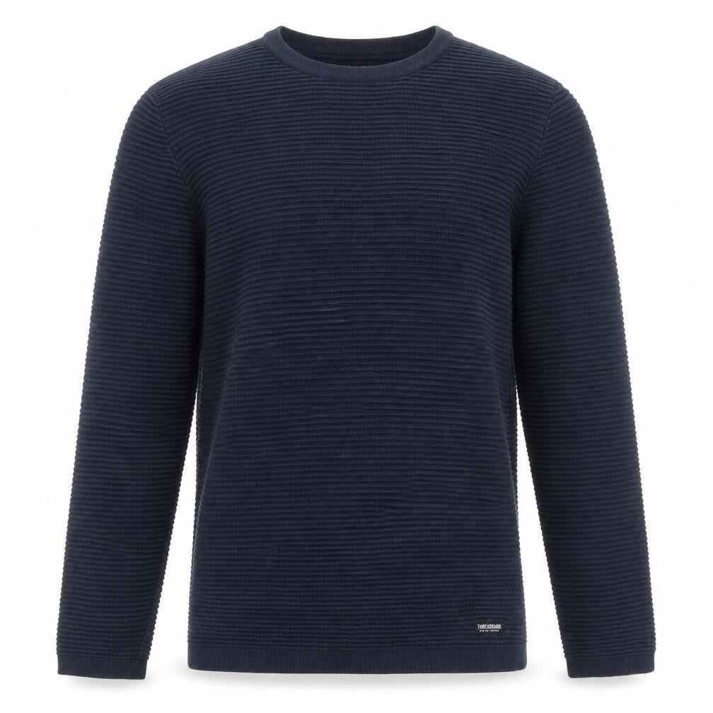 Threadbare Mens Blue Crew Neck Cotton Pullover Jumper Size S