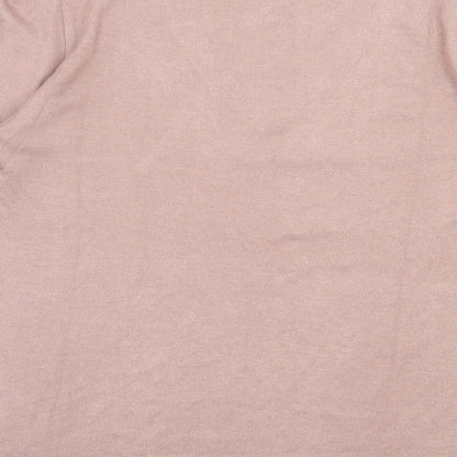 Mod Ref Womens Pink Viscose Basic T-Shirt Size L V-Neck - Tight Knit