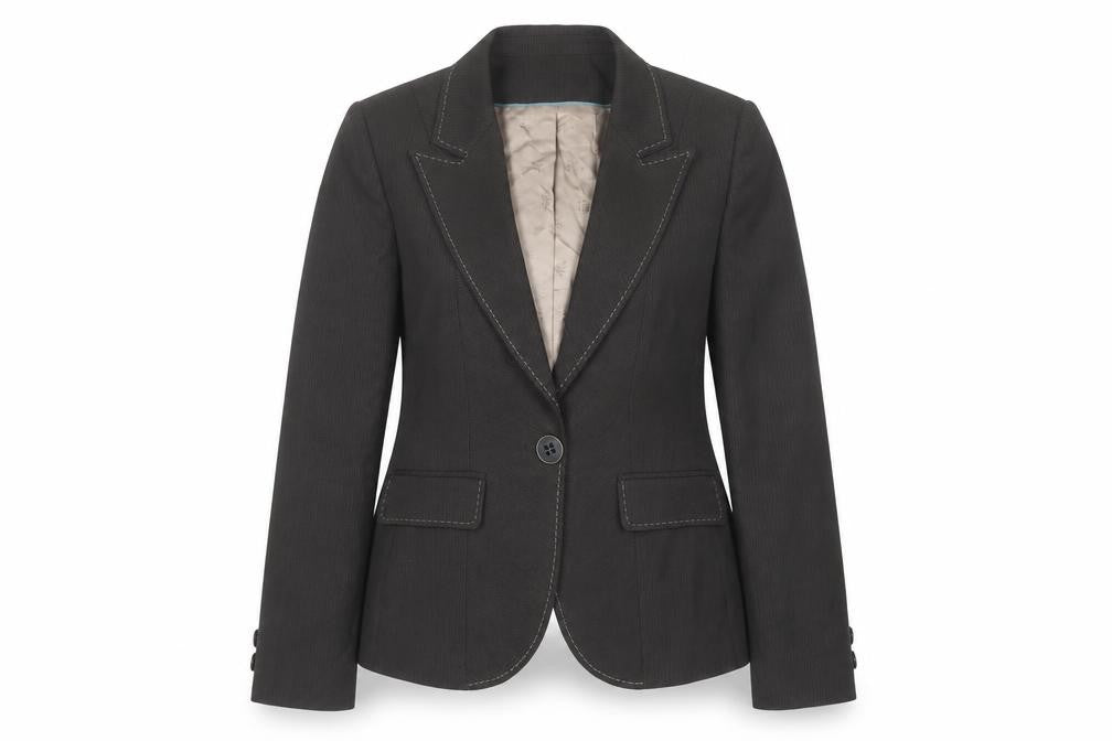 Debenhams Womens Brown Striped Jacket Blazer Size 12 Button