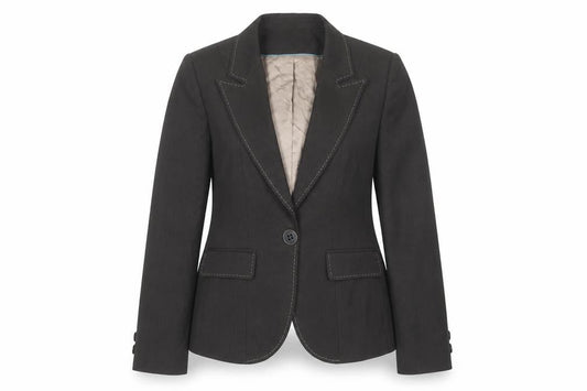 Debenhams Womens Brown Striped Jacket Blazer Size 12 Button