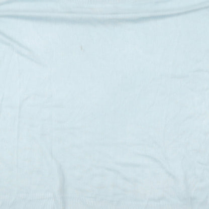 Dorothy Perkins Womens Blue Round Neck Viscose Pullover Jumper Size 12