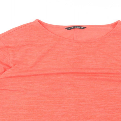 Dunnes Womens Red Round Neck Polyester Pullover Jumper Size XL