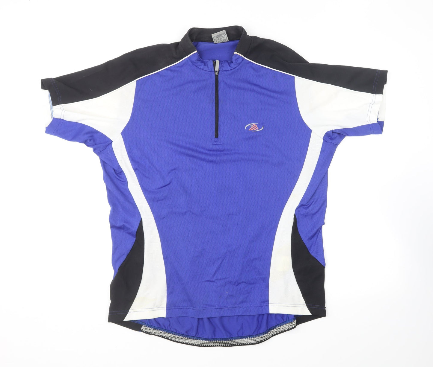 Polaris Mens Blue Polyester Pullover T-Shirt Size XL Collared Zip