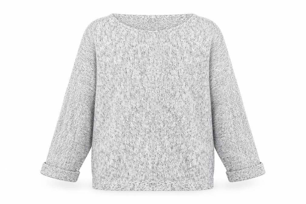 H&M Womens Grey Round Neck Acrylic Pullover Jumper Size XS