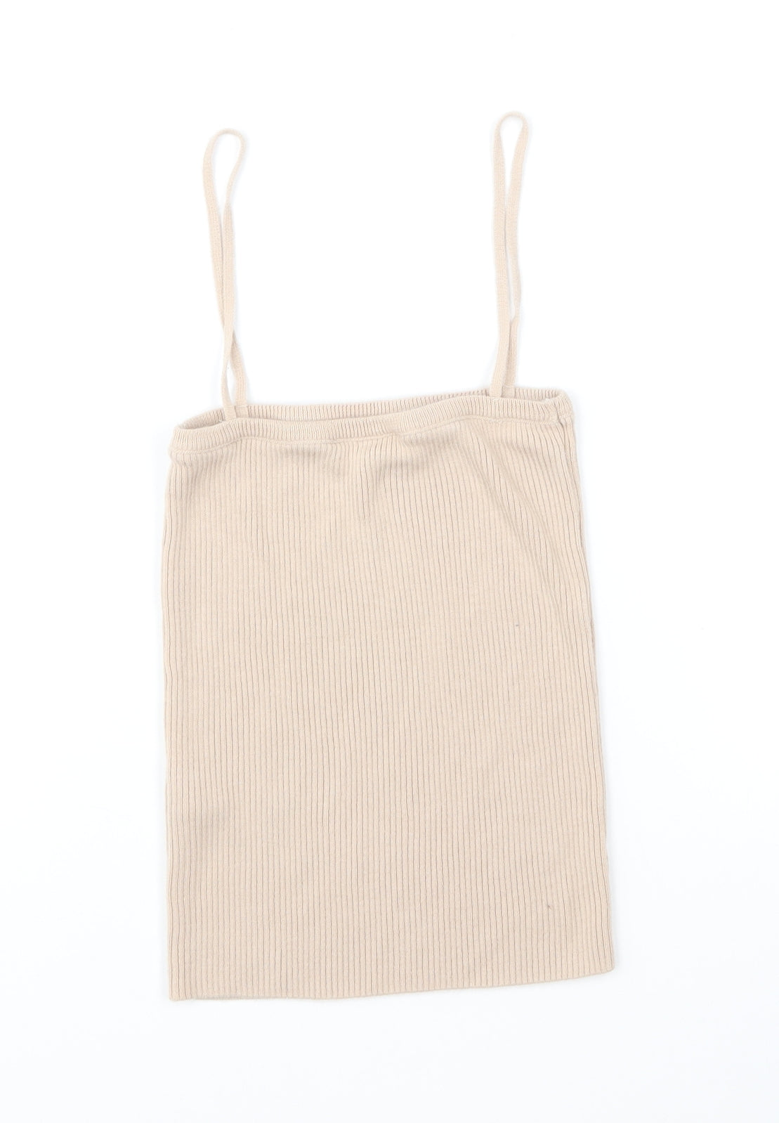 ASOS Womens Brown Acrylic Camisole T-Shirt Size 6 Square Neck