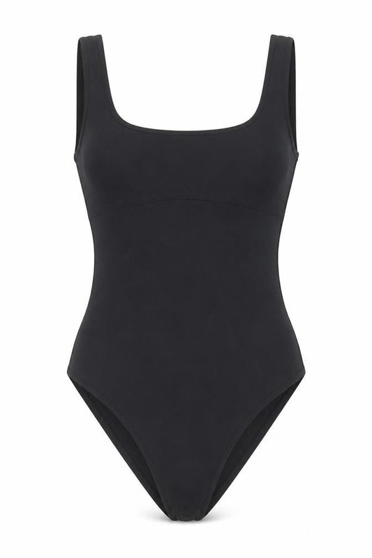 Topshop Womens Black Polyester Bodysuit One-Piece Size 8 Snap