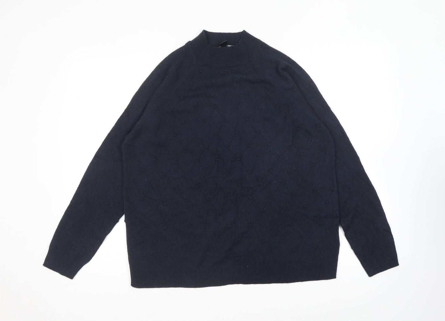 ESMARA Womens Blue Round Neck Polyacrylate Fibre Pullover Jumper Size L