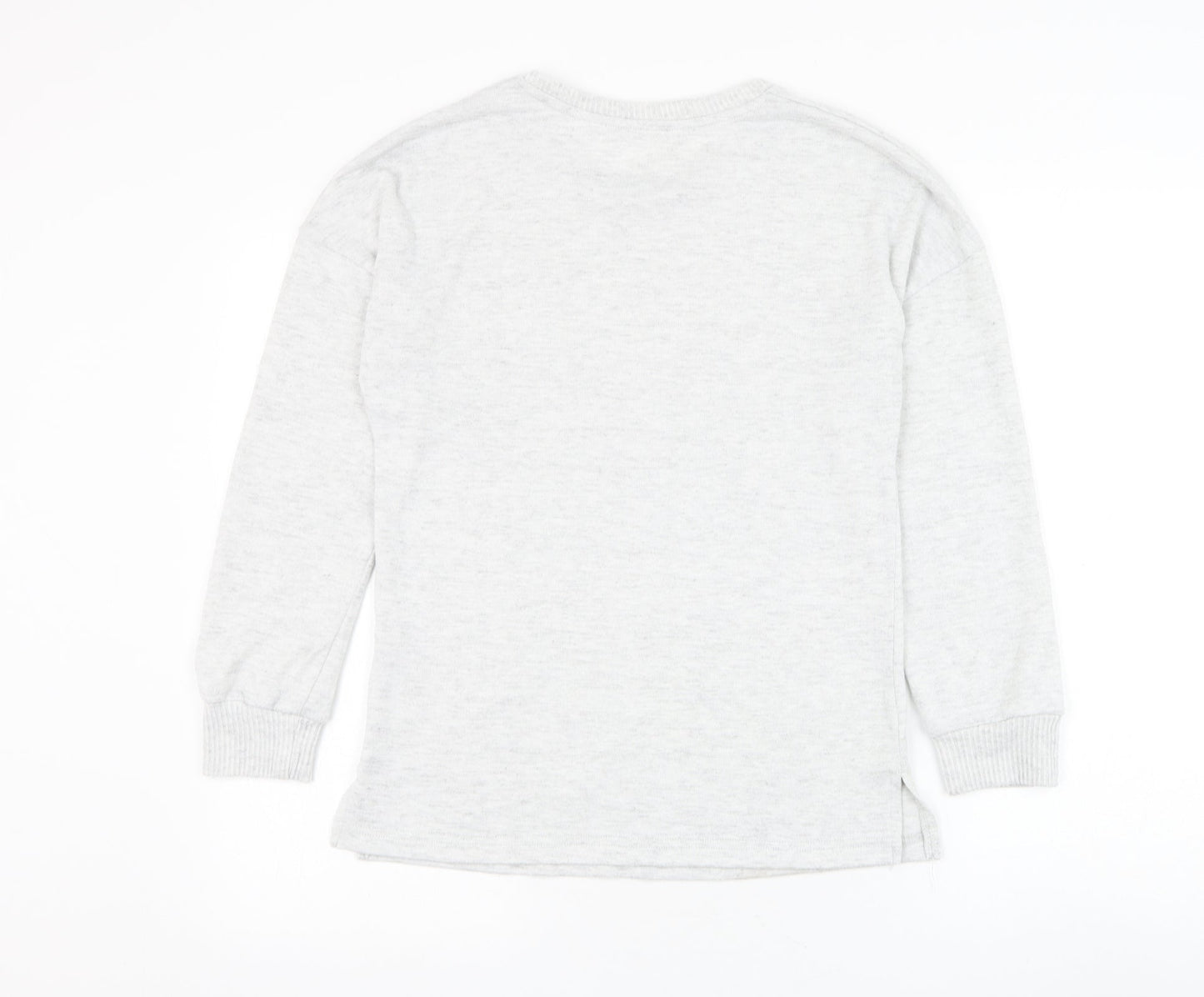 Primark Womens Grey Round Neck Polyester Pullover Jumper Size 6