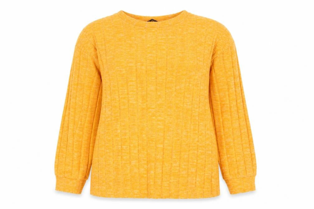 Marks & Spencer Womens Orange Round Neck Viscose Pullover Jumper Size 14