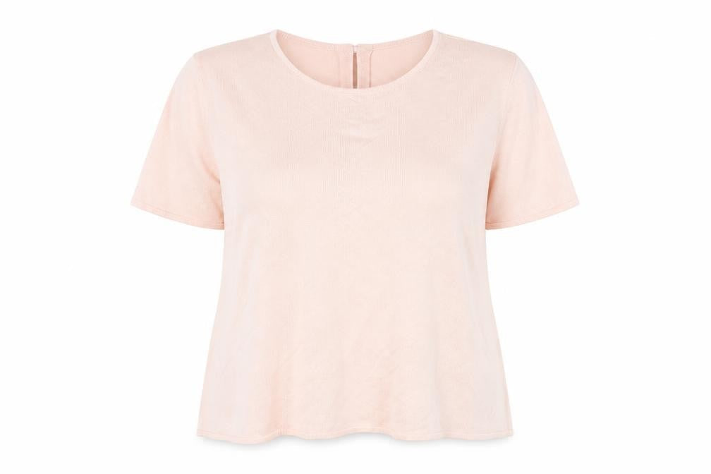 Marks & Spencer Womens Pink Round Neck Viscose Pullover Jumper Size 14