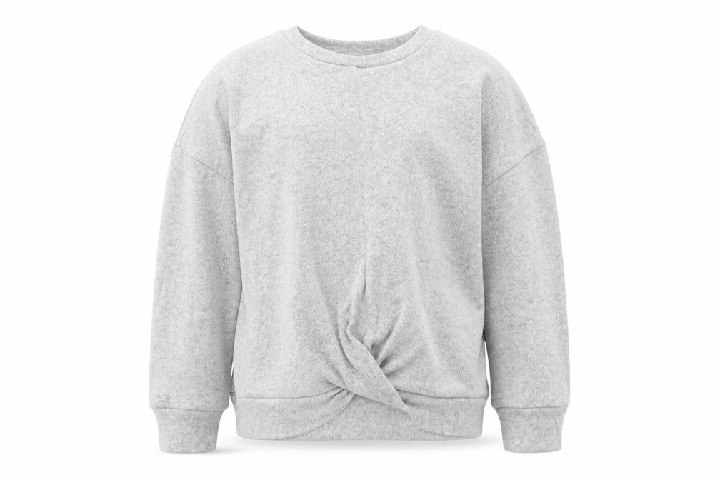 Marks & Spencer Girls Grey Viscose Pullover Sweatshirt Size 7-8 Years