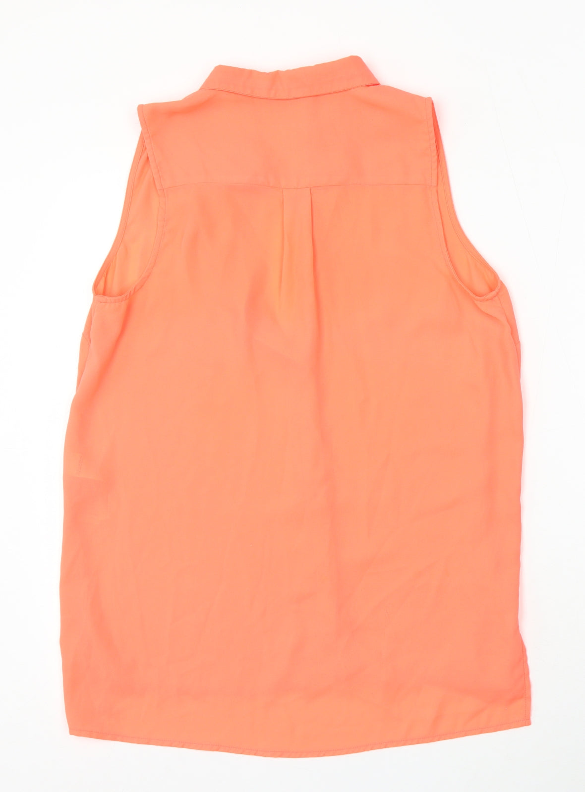 New Look Womens Pink Polyester Basic Blouse Size 10 Collared