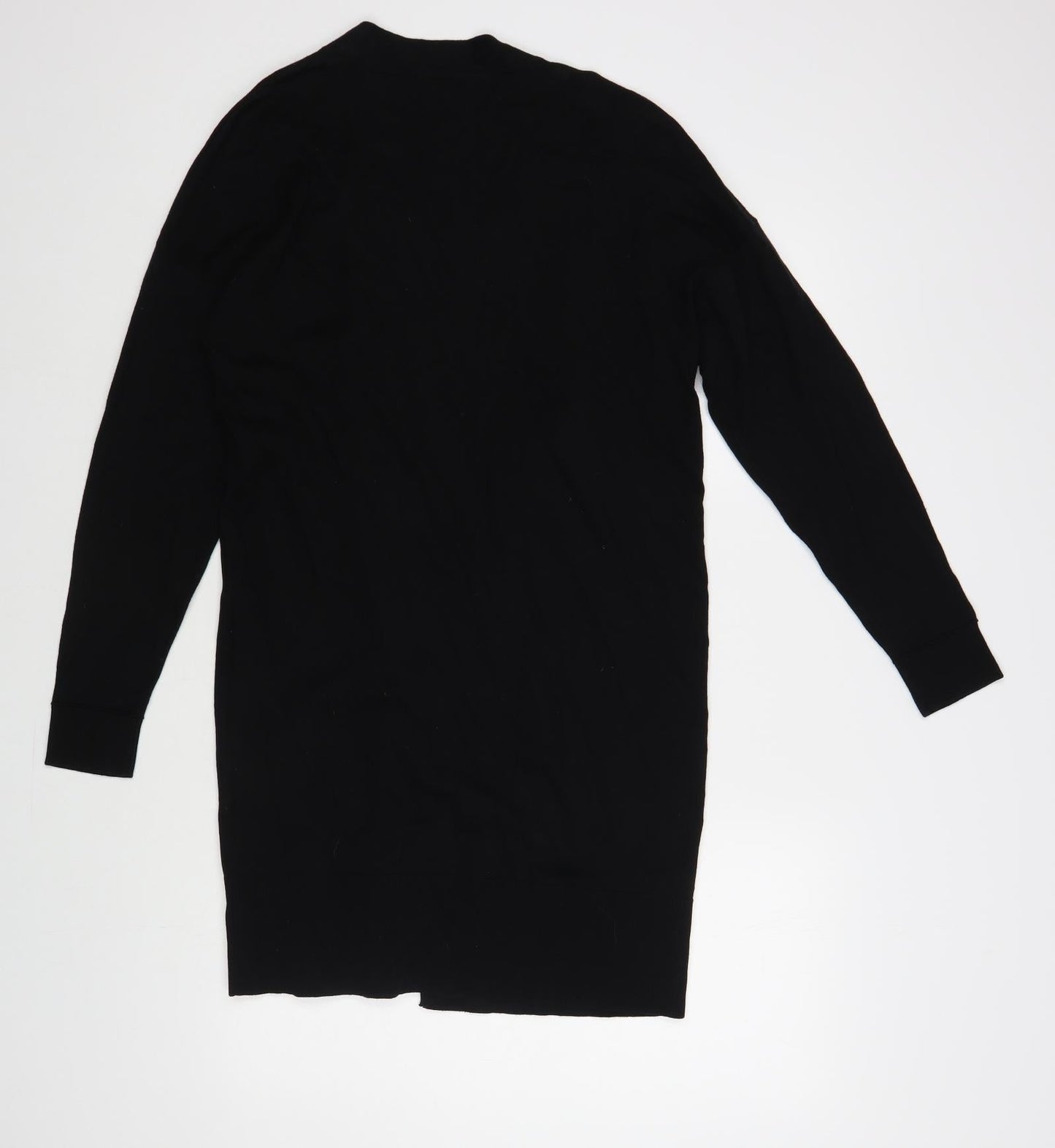 Oasis Womens Black V-Neck Cotton Cardigan Jumper Size S