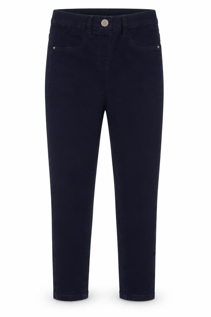 NEXT Girls Blue Cotton Skinny Jeans Size 9 Months Regular Button