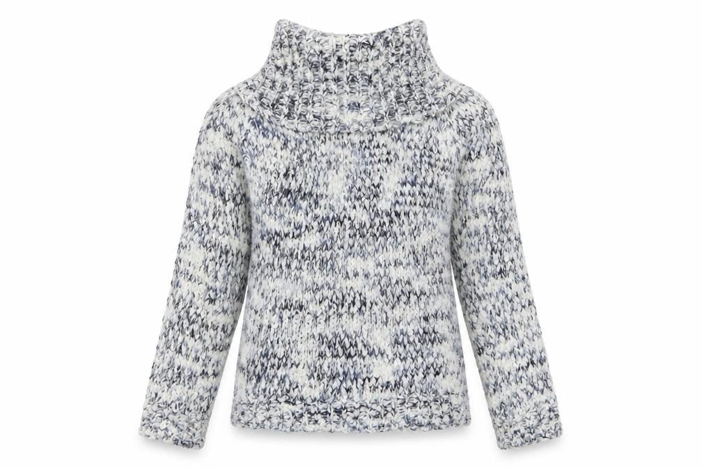 Apricot Womens Blue Roll Neck Acrylic Pullover Jumper Size 10