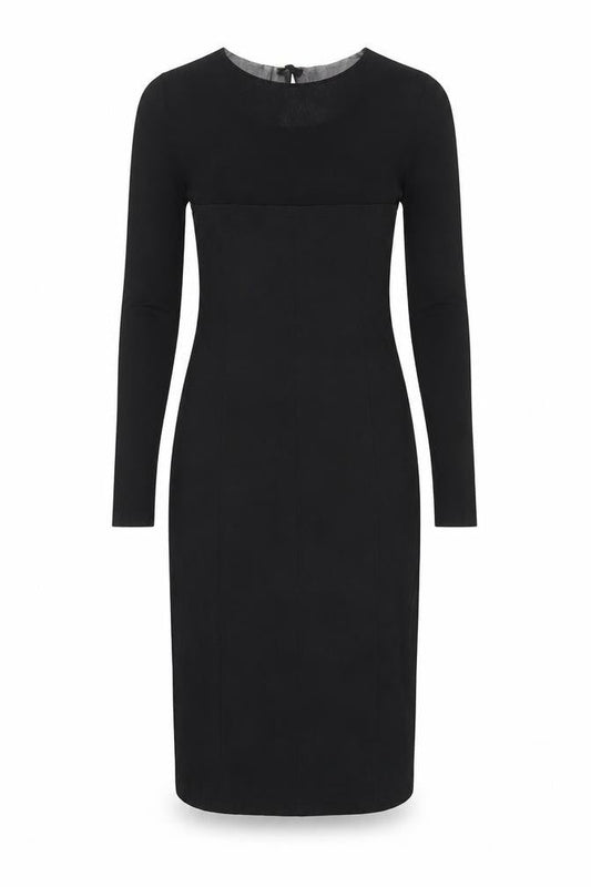 Penny Black Womens Black Viscose Bodycon Size S Round Neck Zip - Mesh sleeves