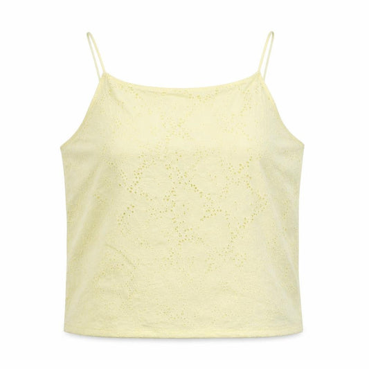 Primark Womens Yellow Polyamide Camisole T-Shirt Size XL Square Neck - Lace Detail