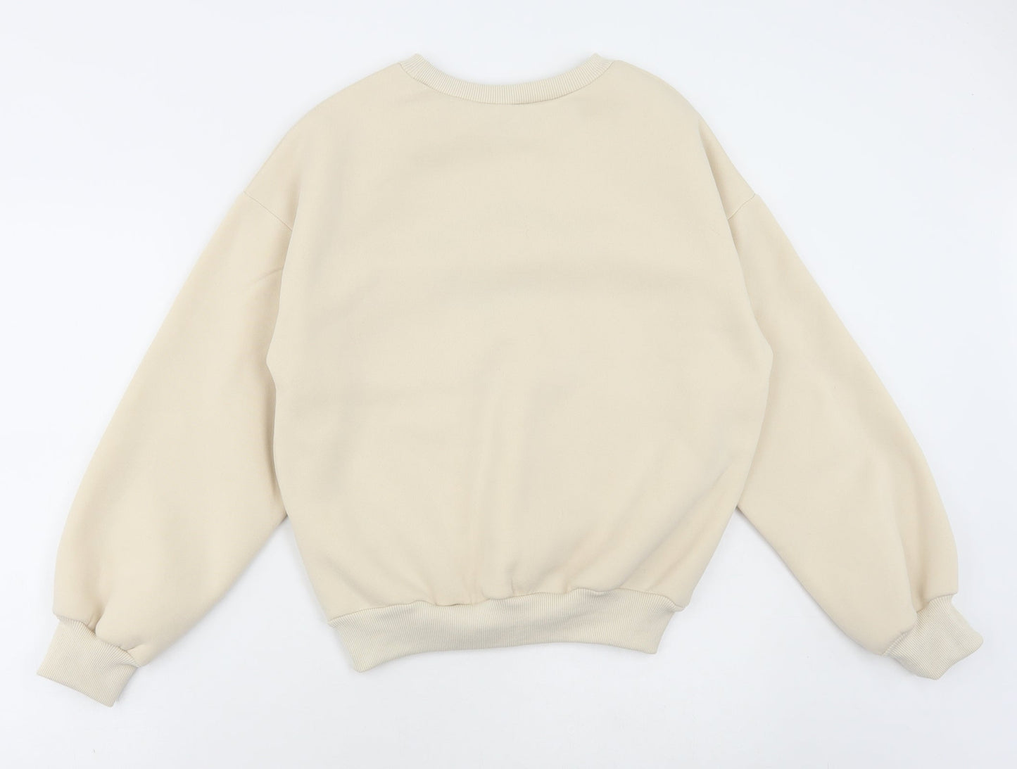SheIn Womens Beige Polyester Pullover Sweatshirt Size XS Pullover - Dragonfly