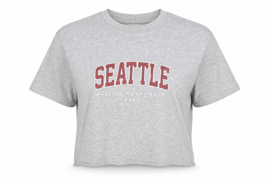 Miss Selfridge Womens Grey Polyester Cropped T-Shirt Size M Crew Neck - Seattle