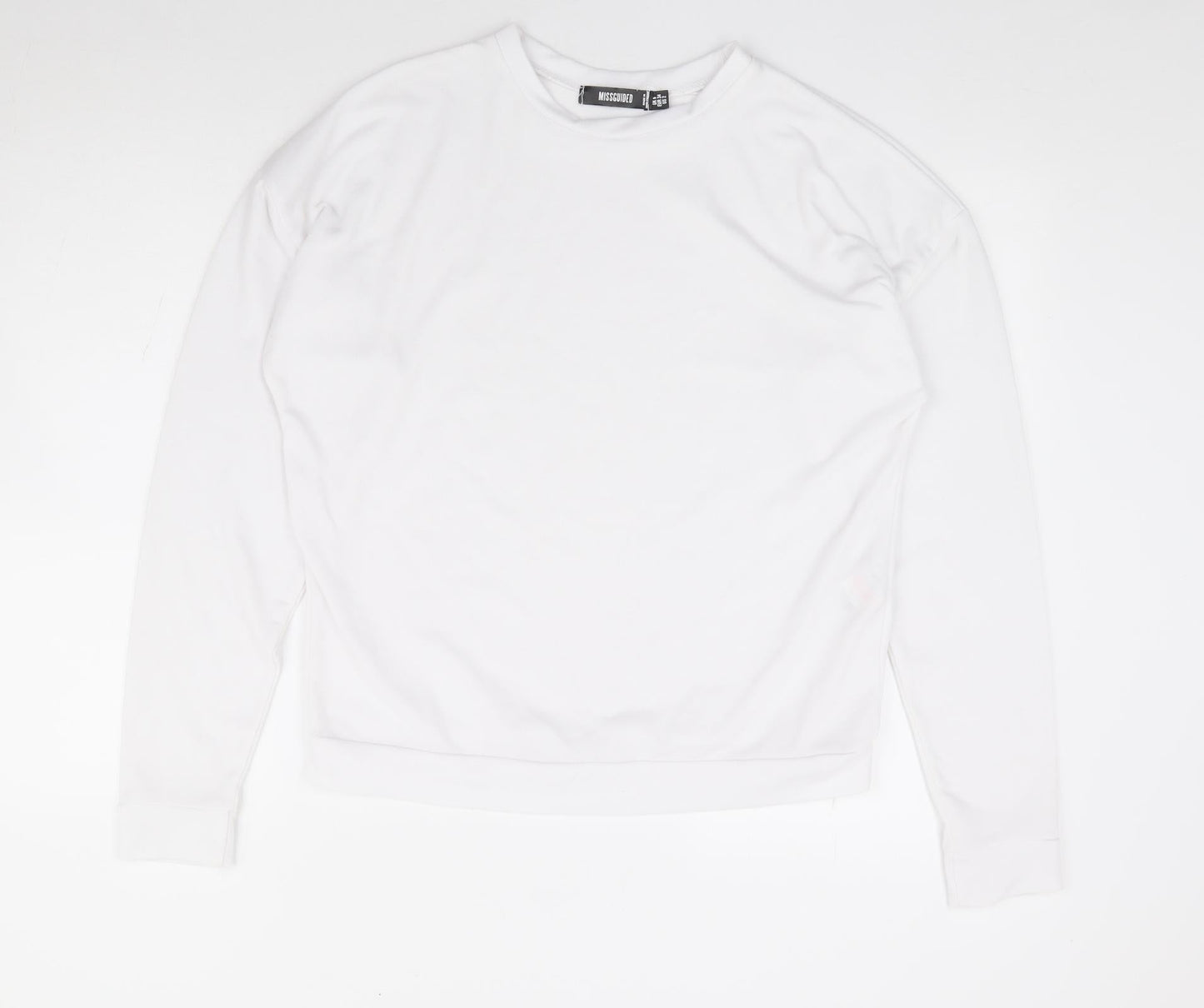 Missguided Womens White Polyester Pullover Sweatshirt Size 6 Pullover