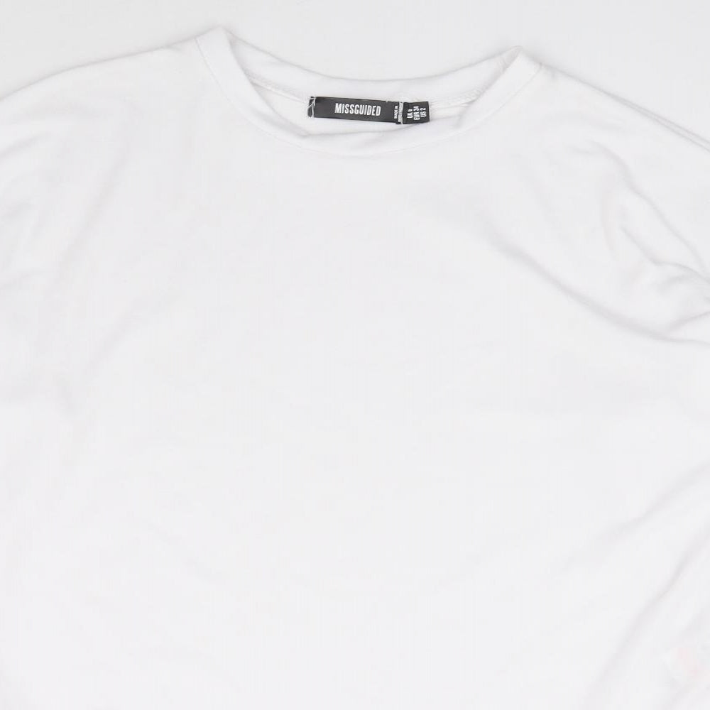 Missguided Womens White Polyester Pullover Sweatshirt Size 6 Pullover
