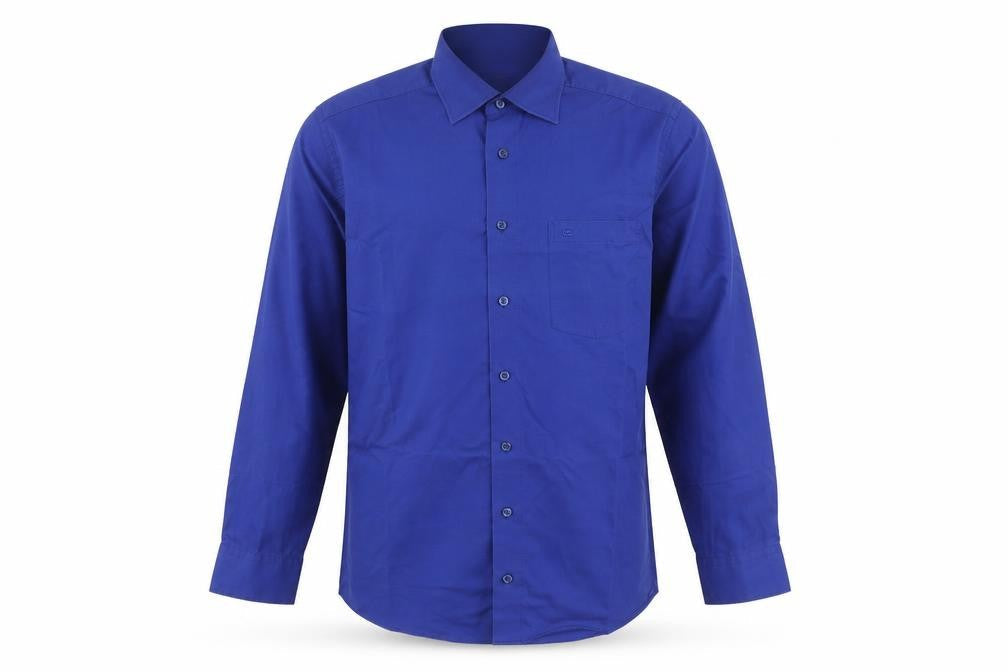 Casa Moda Mens Blue Cotton Button-Up Size 40 Collared