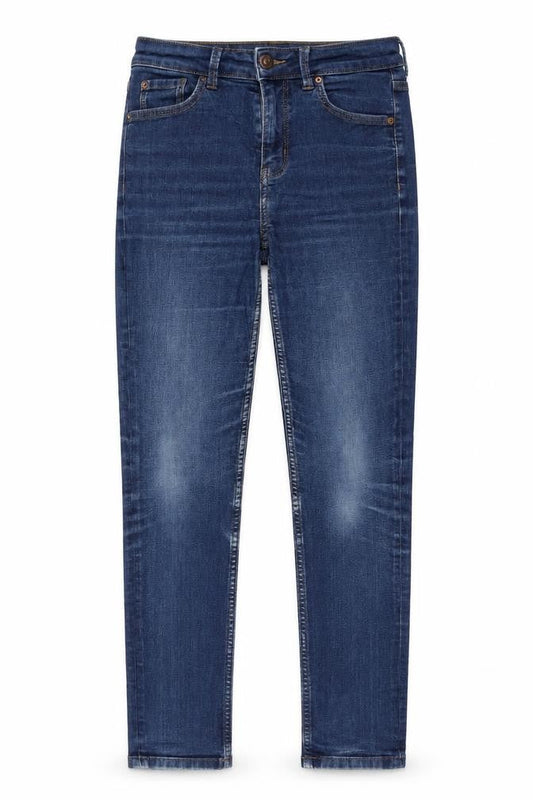 Marks & Spencer Womens Blue Cotton Skinny Jeans Size 8 L28 in Regular