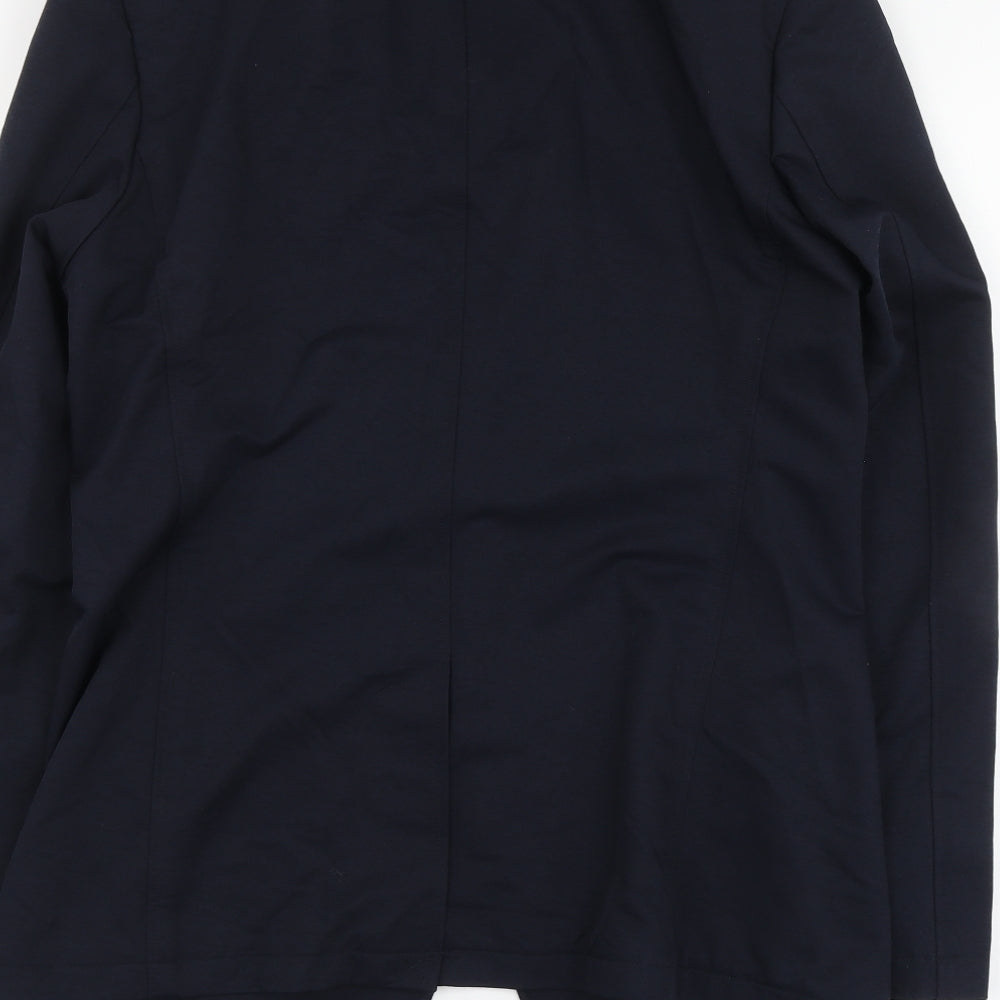 Topman Mens Blue Nylon Jacket Suit Jacket Size 40