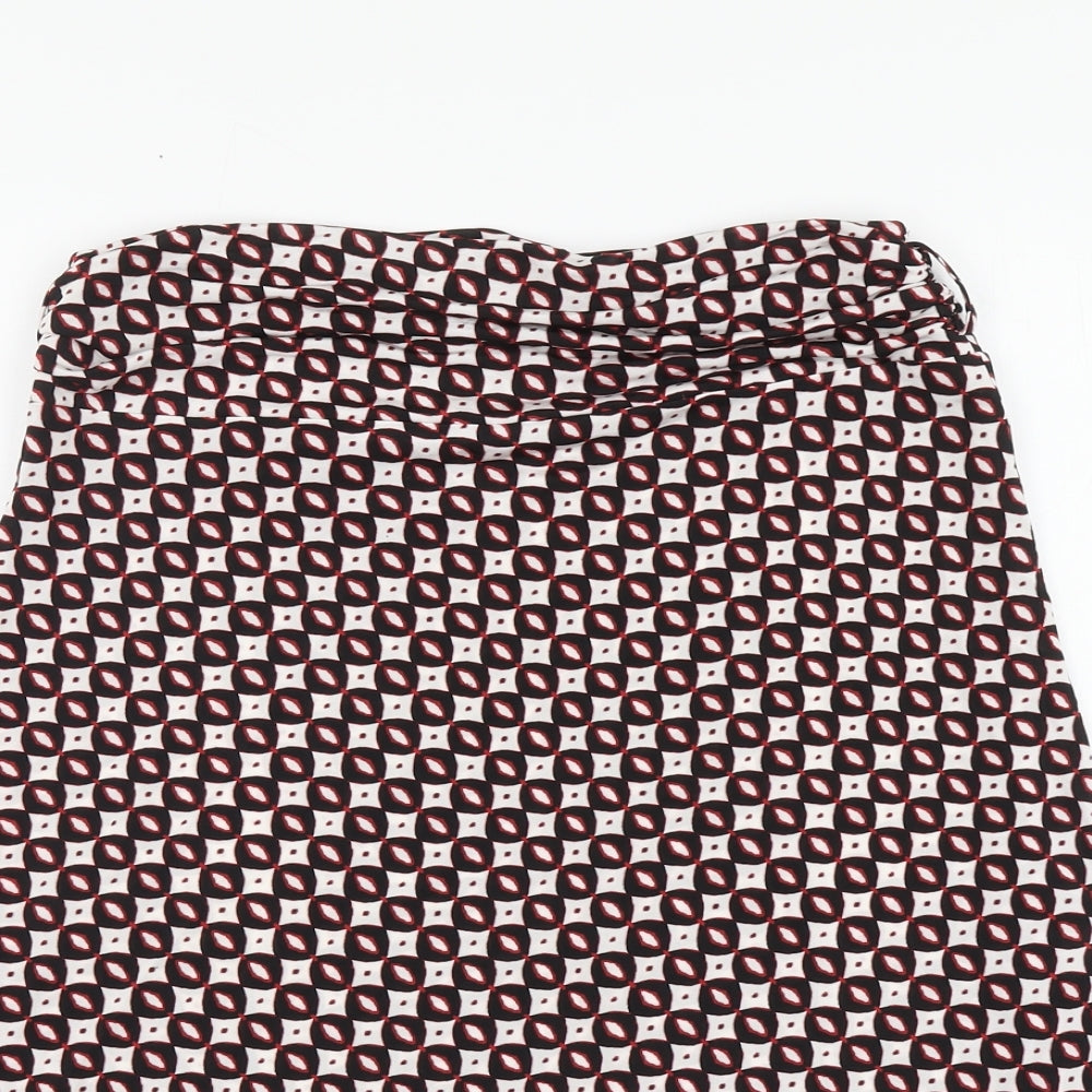 Avoca Womens Multicoloured Geometric Polyester A-Line Skirt Size S