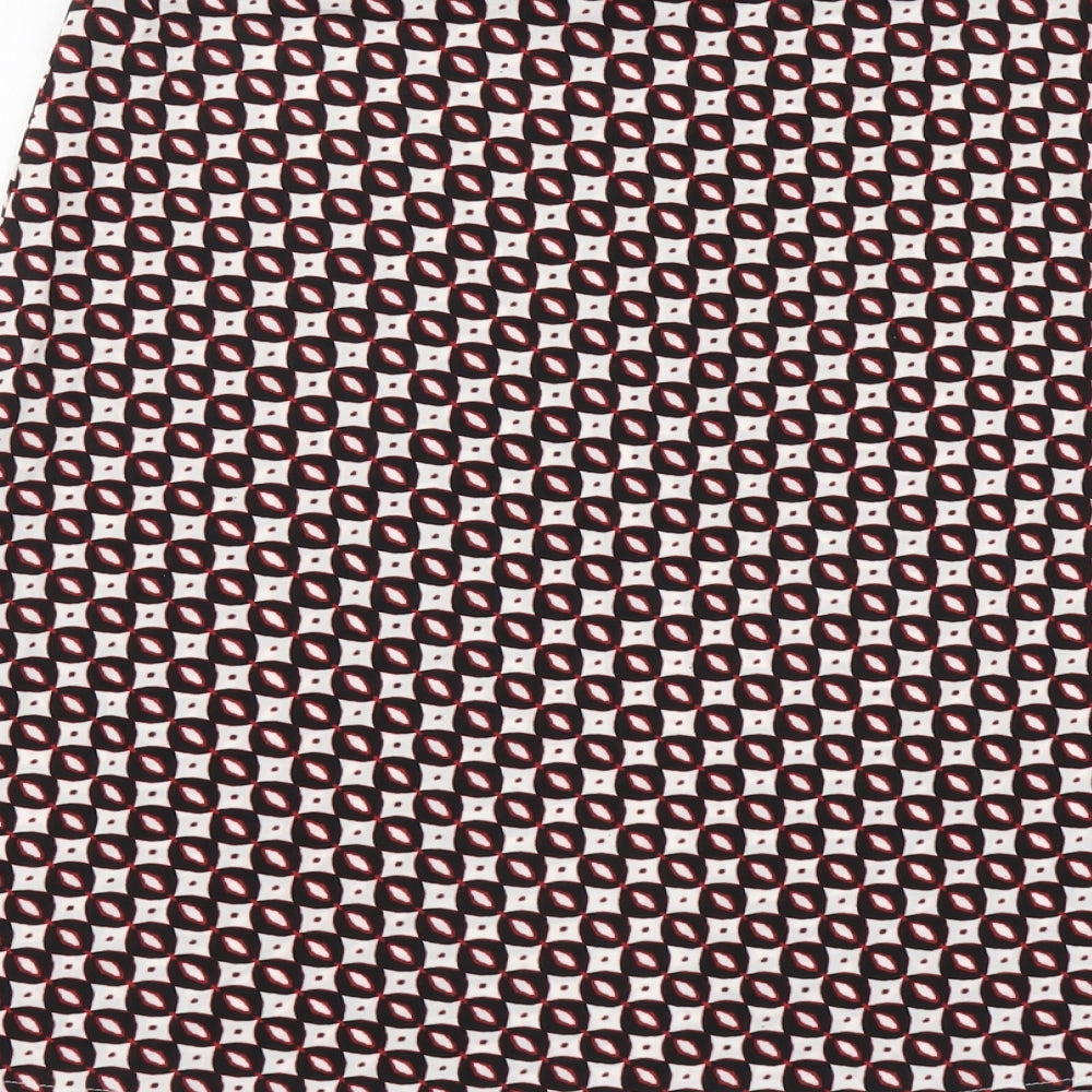 Avoca Womens Multicoloured Geometric Polyester A-Line Skirt Size S