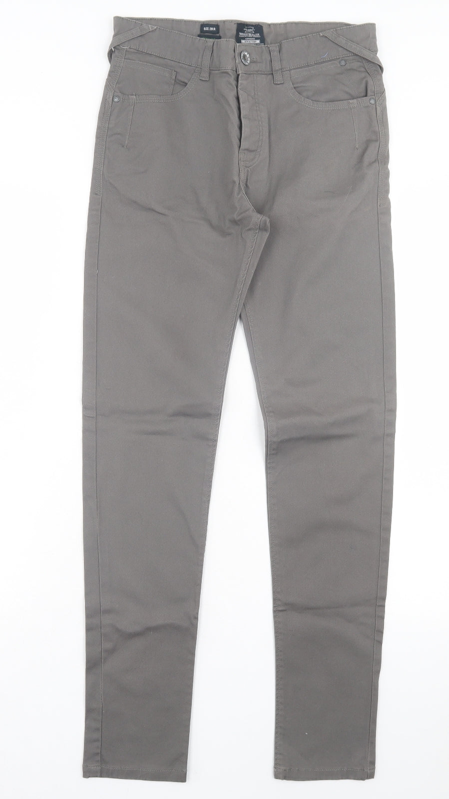 Industrialize Mens Grey Cotton Skinny Jeans Size 28 in L30 in Regular Button