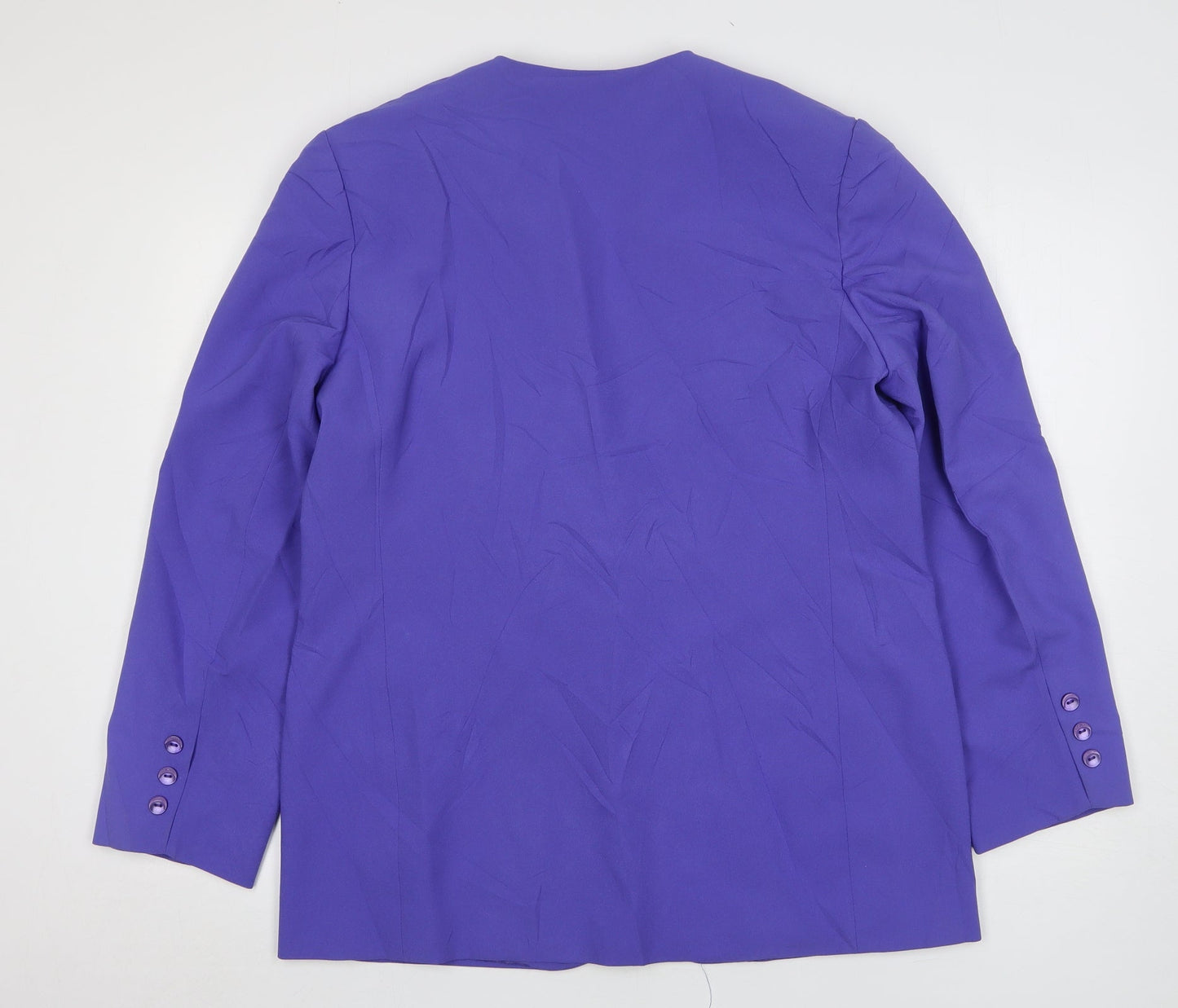 Classics Womens Purple Nylon Jacket Suit Jacket Size 16